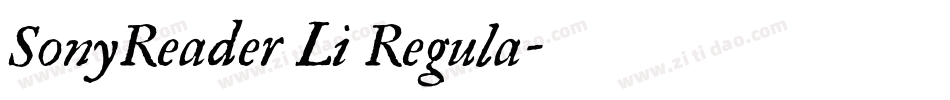 SonyReader Li Regula字体转换